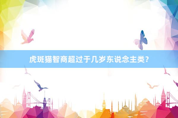 虎斑猫智商超过于几岁东说念主类?